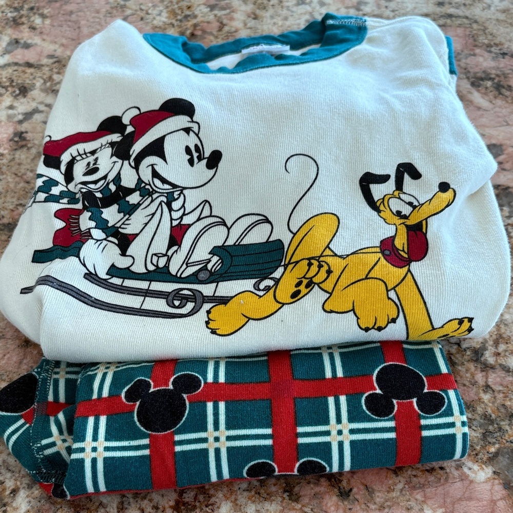 Kids Disney Character Pajama Set Size 12